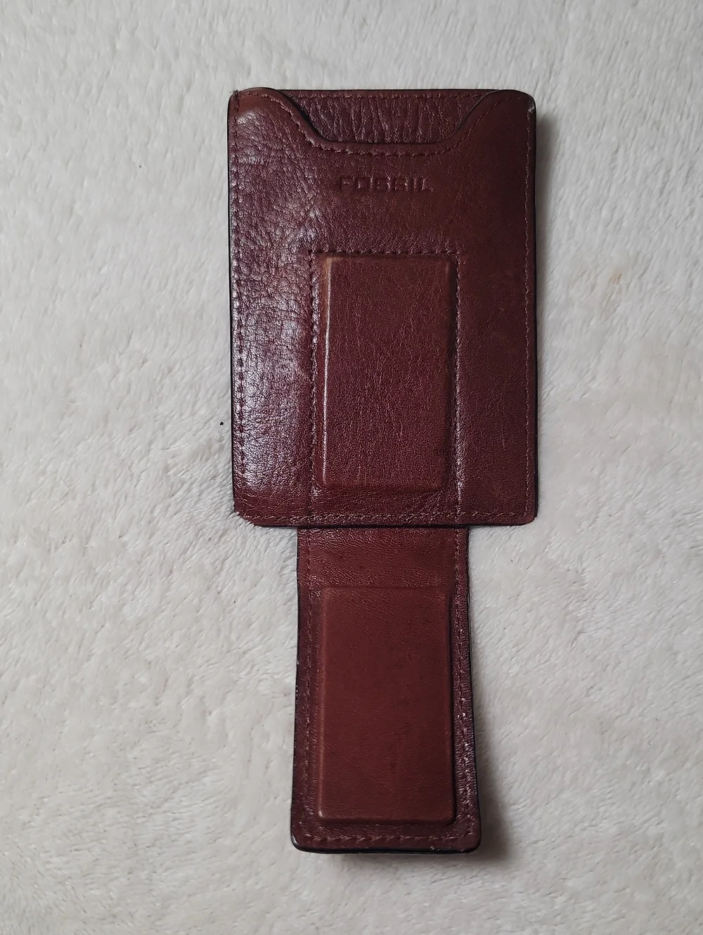 Fossil Leather Money Clip